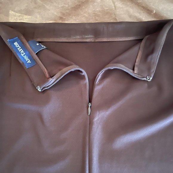 Ann Taylor Straight Dress Skirt - Chocolate - Picture 4 of 5